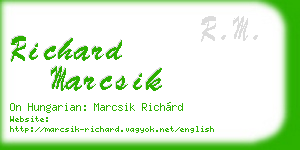 richard marcsik business card